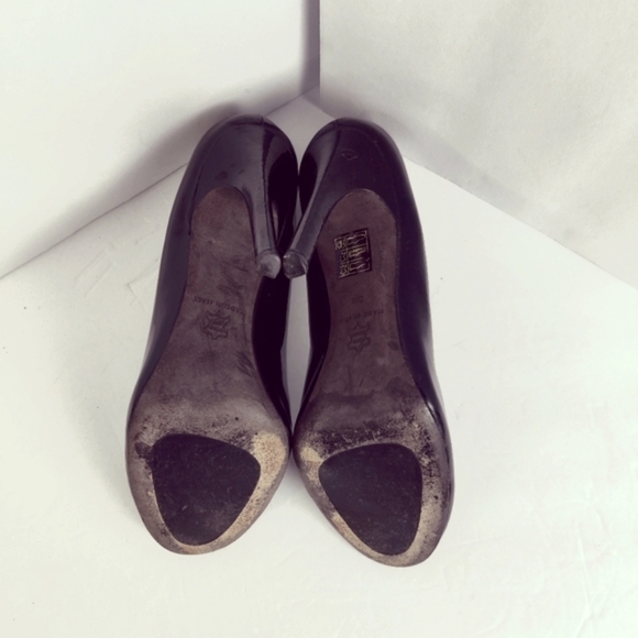 Kurt Geiger Black Patent Leather Stiletto Pumps 4" Heels Round Toe Sz 38 - Picture 10 of 15